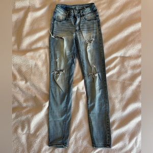 American Eagle Sky High Ripped Jeans